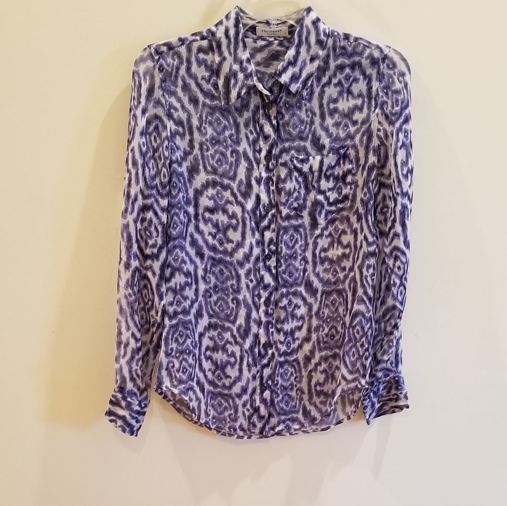 Equipment sheer blouse